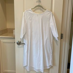 White cotton dress. Size L